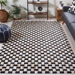 SAFAVIEH Handmade Studio Leather Errica Mid-Century Modern Rug