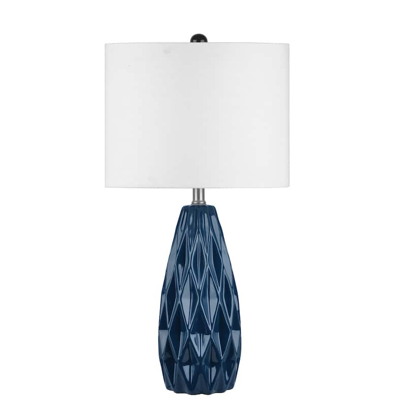 Nuloom 25" Taylor Ceramic Linen Shade Table Lamp - 13"W x 13"D x 25"H