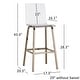 preview thumbnail 10 of 28, Miles Acrylic Swivel High Back Bar Stools (Set of 2) by iNSPIRE Q Bold