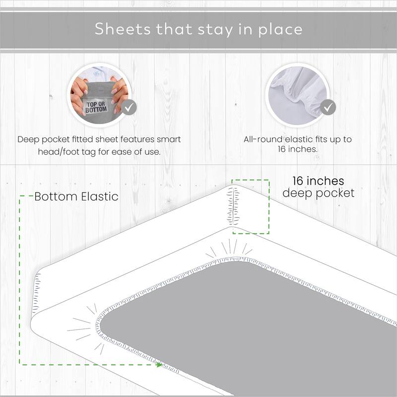 Gaiam Relax 100 Percent Cotton Garment Washed 4pc Sheet Set