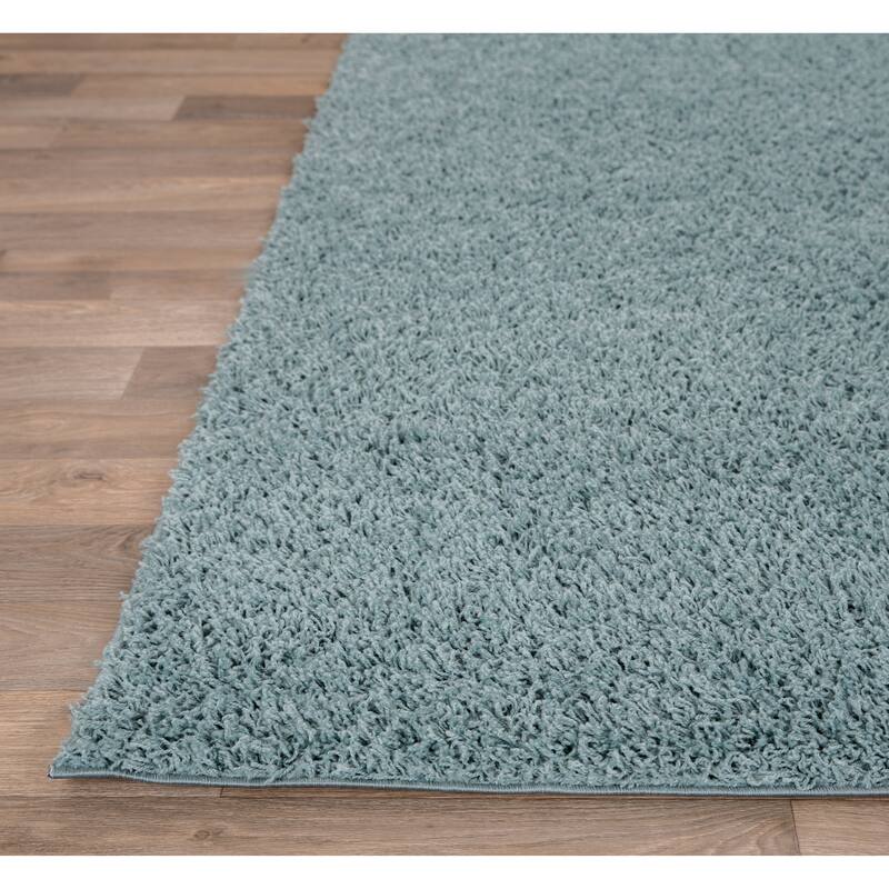 World Rug Gallery Contemporary Solid Cozy Plush Shag Area Rug
