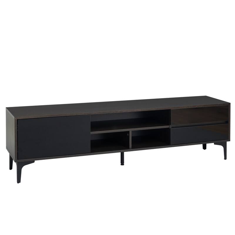 Stylish TV Console with LED Remote Control Lights - 13.78 x 62.99 x 17.72