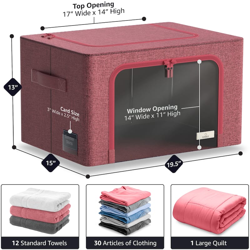 Storage Window Large Bin Set (Single) - 19.75" L X 16" W X 13.75" 