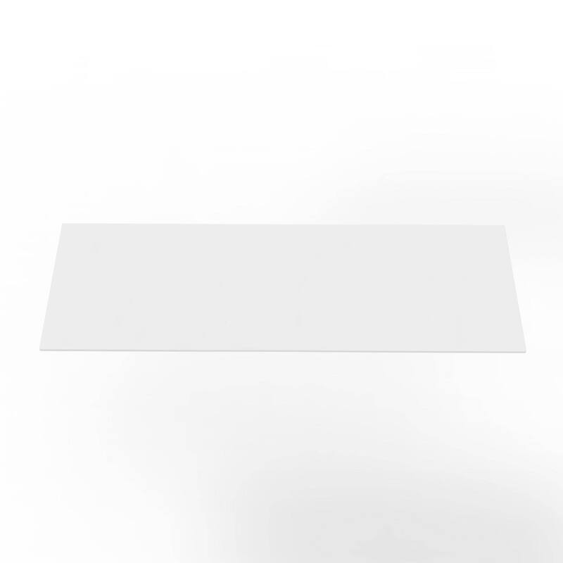 Thin Modern White and Black Solid Surface Vanity Countertop - Sizes 24", 30", 36", 48", 60", 72", 84"