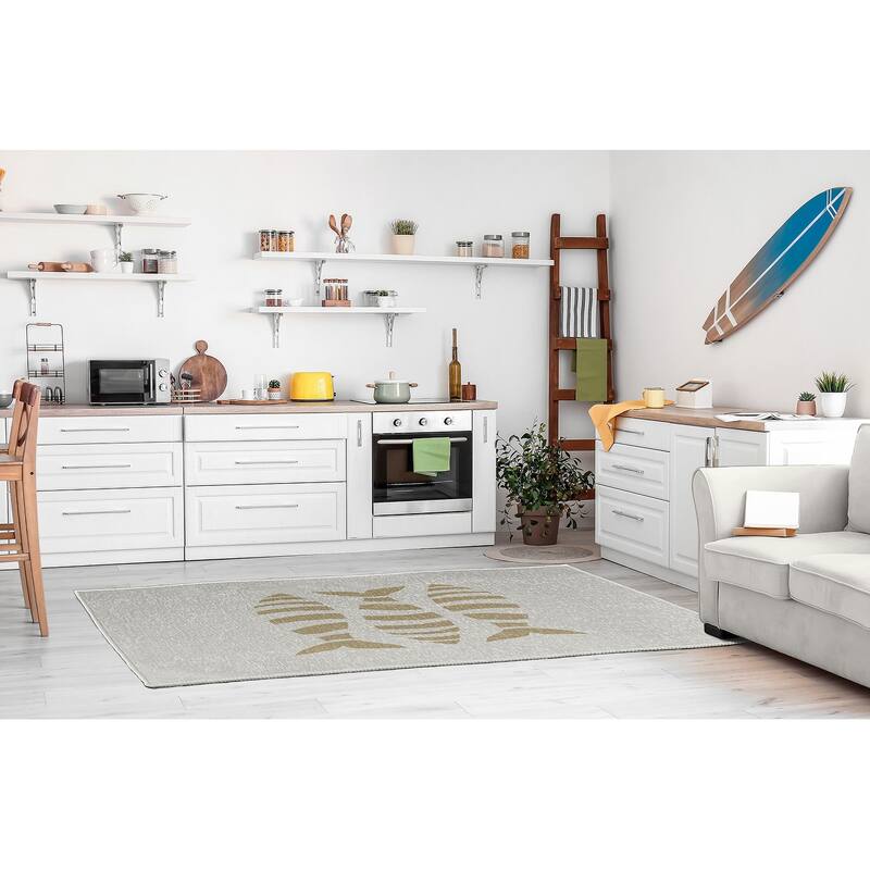 Puzzle Fish Nautical Chenille Rug