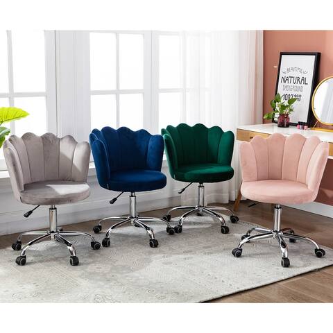 Merax Swivel Velvet Shell Chair for Living Room