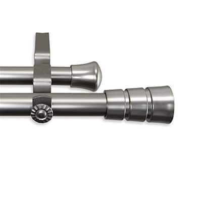 Rio 13-16" Double Curtain Rod - Elegant Steel Drapery Rod Set - 120
