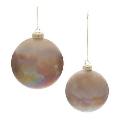 Iridescent Glass Ball Ornament (Set of 12) - N/A