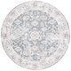 preview thumbnail 26 of 31, SAFAVIEH Baltimore Debra Machine Washable Shabby Chic Vintage Oriental Rug 6'7" Round - Light Grey/Blue - Round