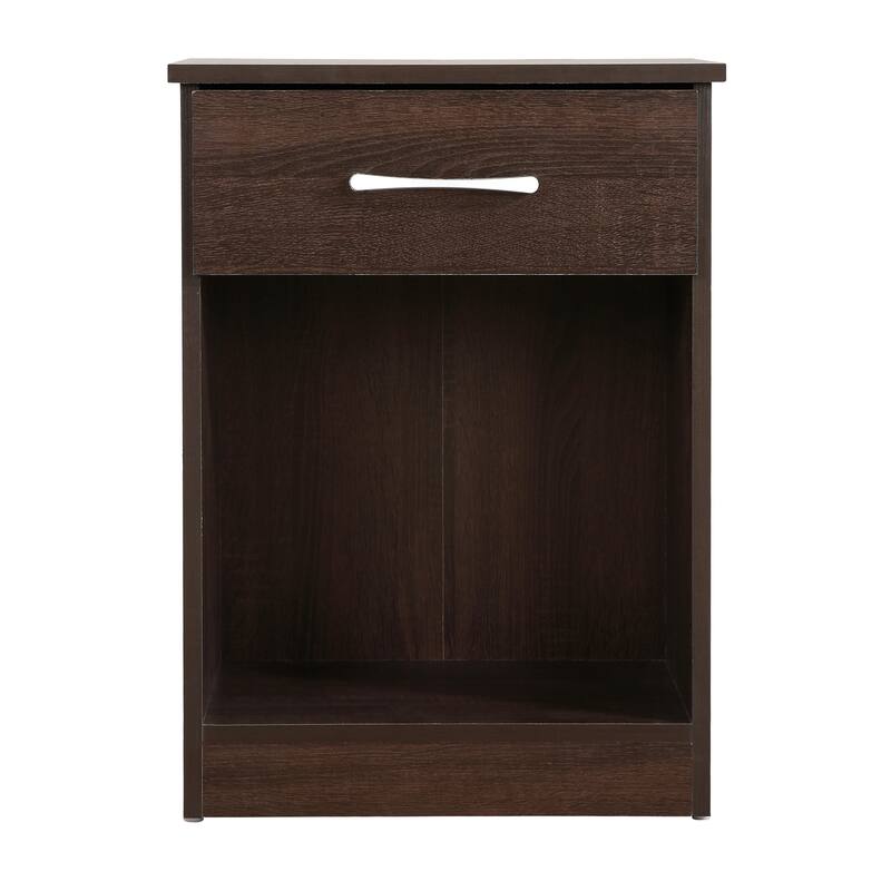 Sleek Wenge Finish Nightstand with Casual Design