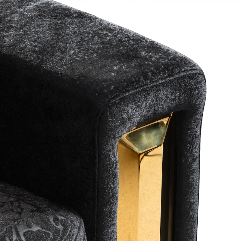 Furniture of America Maxine Glam Solid Wood Loveseat with Accent Pillows