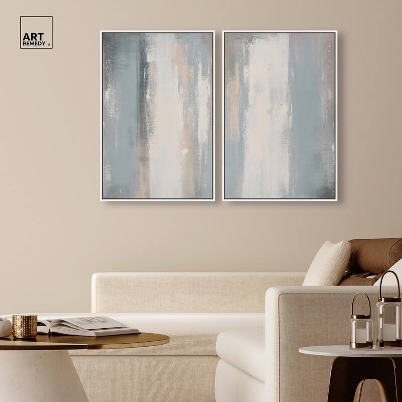 Neutral Ground Canvas Set of 2 by Art Remedy