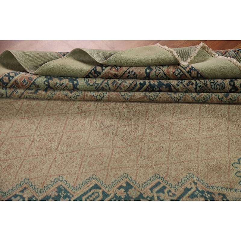Vegetable Dye Tabriz Persian Large Rug Hand-Knotted Wool Carpet - 10'10"x 12'9"