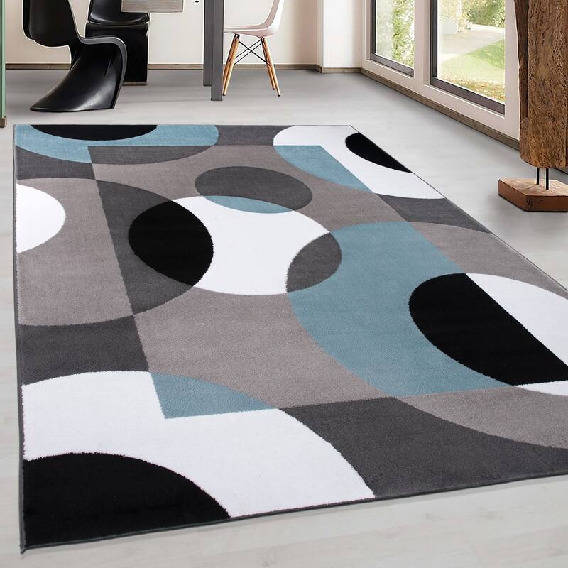 World Rug Gallery Modern Multicolored Geometric Area Rug