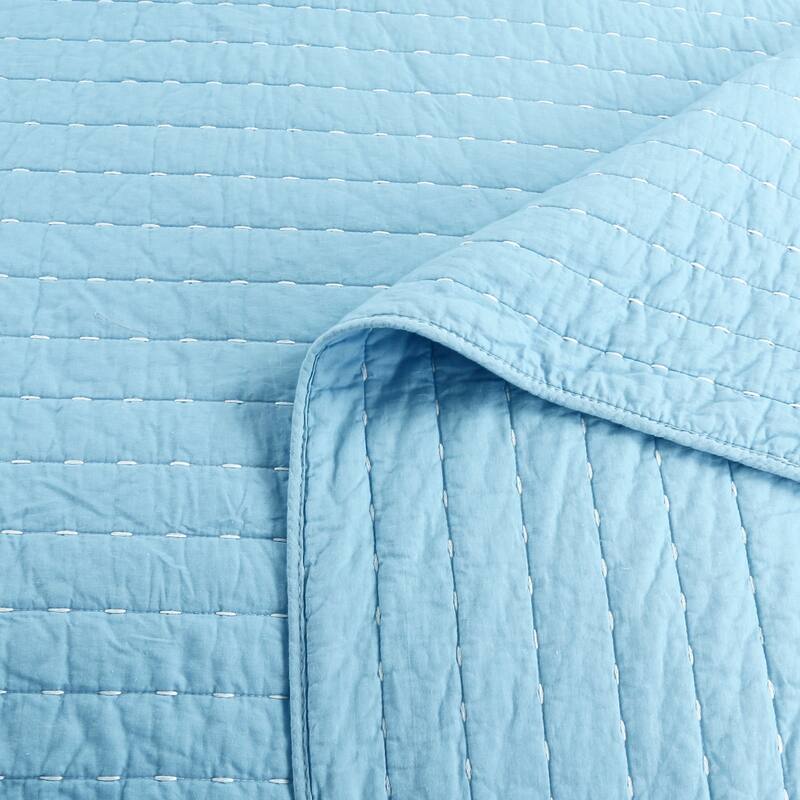 MarCielo 3PCS 100% Cotton Oversized Bedspread Set Coverlet Quilt Set Stitching