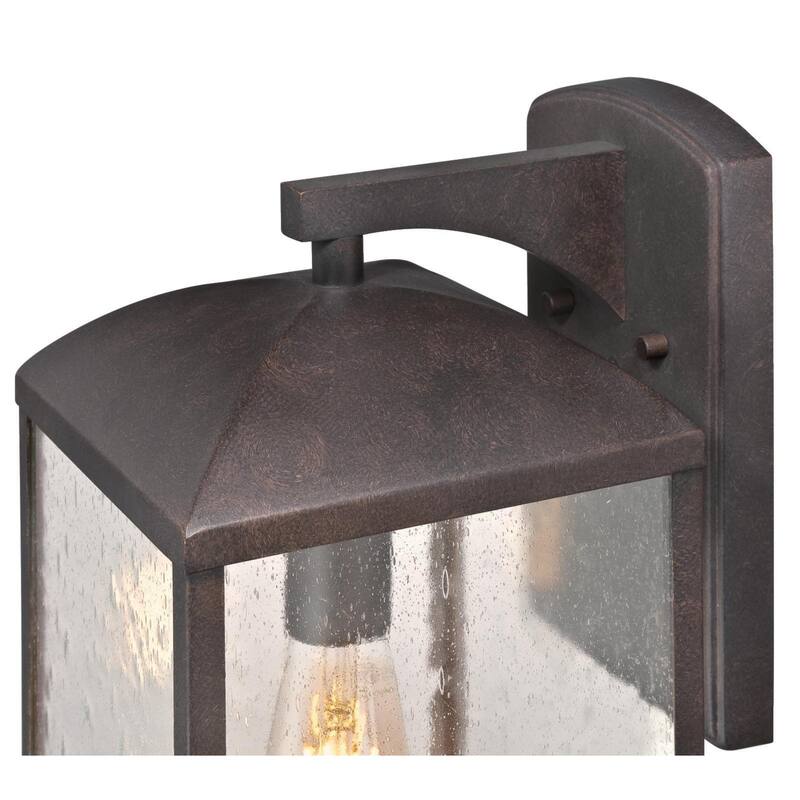 Westinghouse Lighting Piazza One-Light Outdoor Wall Fixture, Victorian Bronze Finish with Clear Raindrop Glass