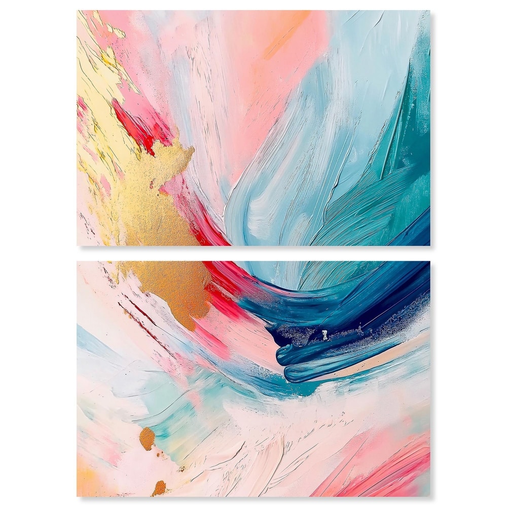 Burst of Energy Canvas Set of 2 by Art Remedy, Gallery Wrapped