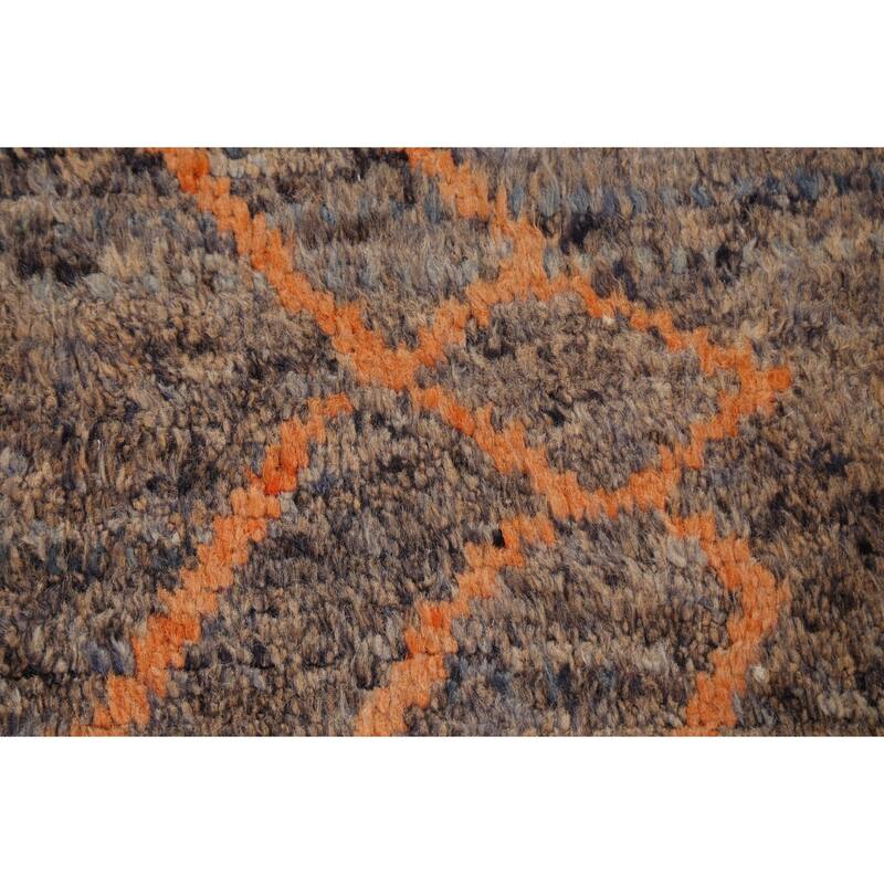 Contemporary Abstract Moroccan Oriental Area Rug Handmade Wool Carpet - 8'0" x 11'0"