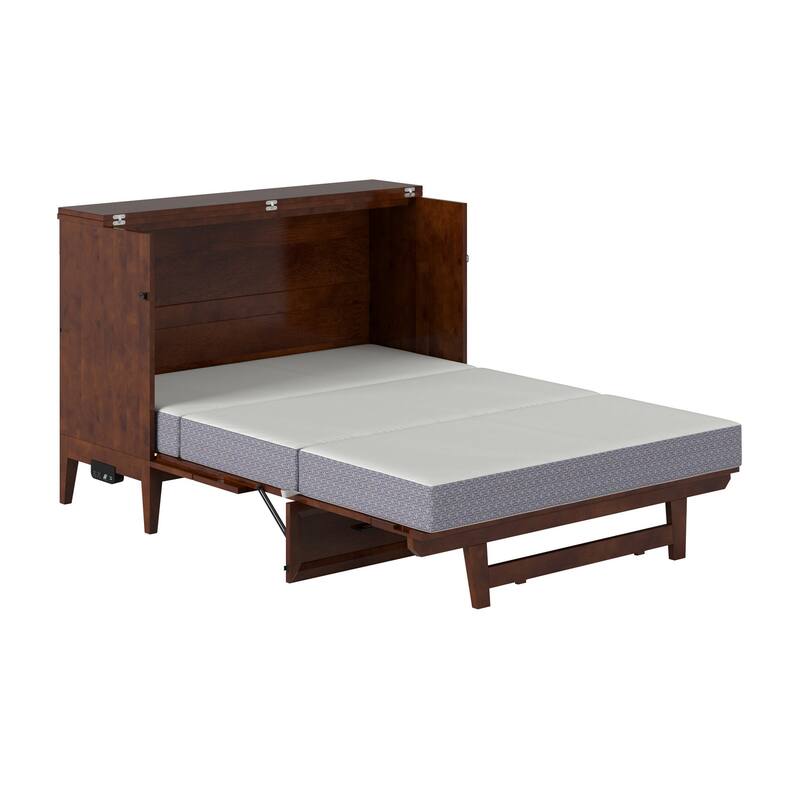 Santa Fe Murphy Bed Chest with Mattress and Built-in Charger