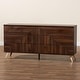 Baxton Studio Abel Classic and Traditional Transitional Walnut Brown Finished Wood King Size Platform Bed