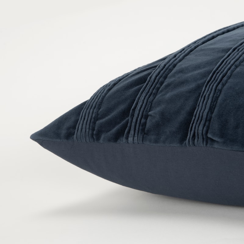 Rizzy Home Cotton Velvet Textured Stripe Throw Pillow Cover