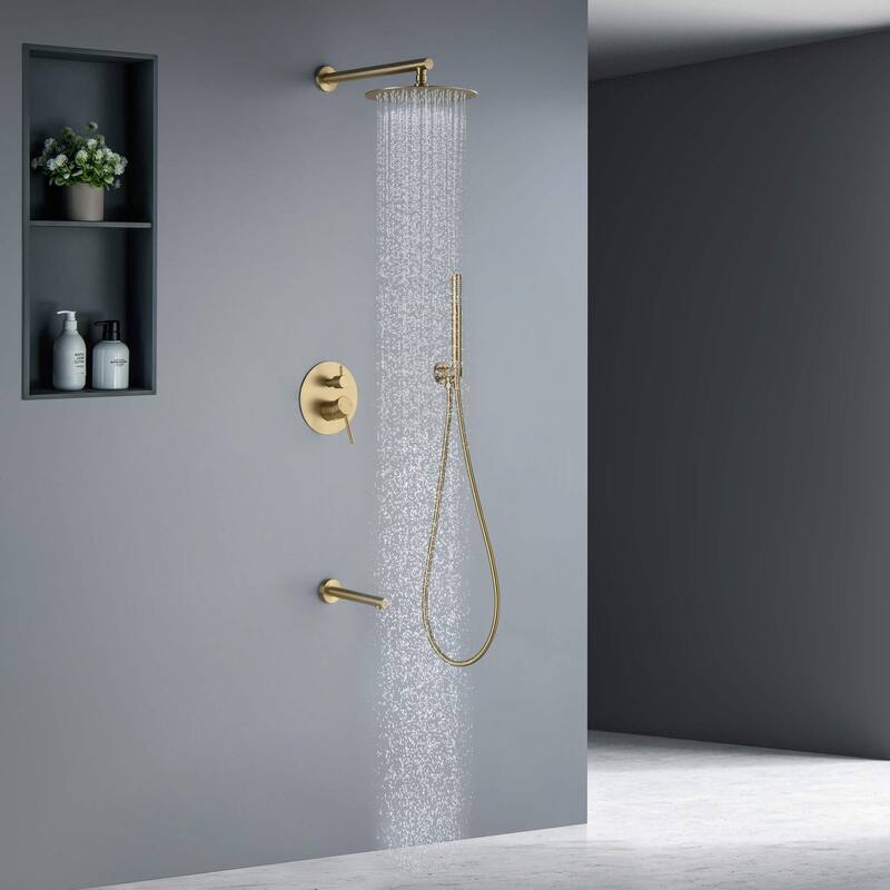 Pressure Balanced 3-Function Shower System with Rough-In Valve