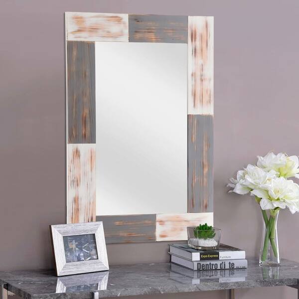 Rustic Rectangular Wood Decorative Wall Mounted Hallway Mirrors 36x24 Overstock 31434083 Wall mirrors enhance any room. rustic rectangular wood decorative wall