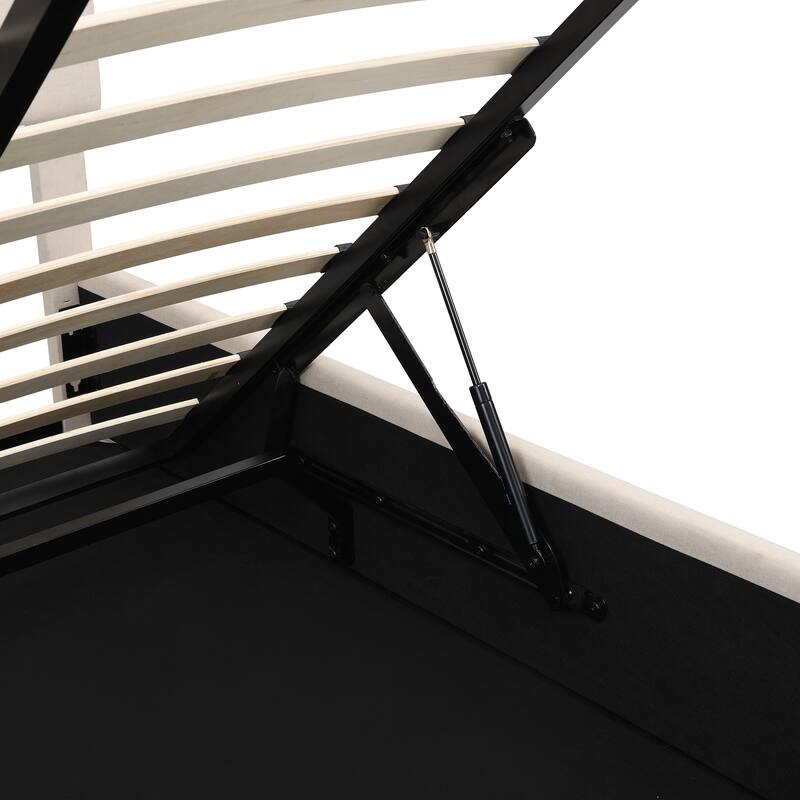 Full size Upholstered Platform bed with a Hydraulic Storage System Bed Bath & Beyond 39089500