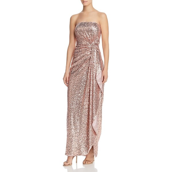 sequin faux wrap dress