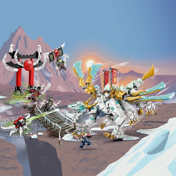 NINJAGO Zane's Ice Dragon Creature 71786 Building Toy Set - Bed