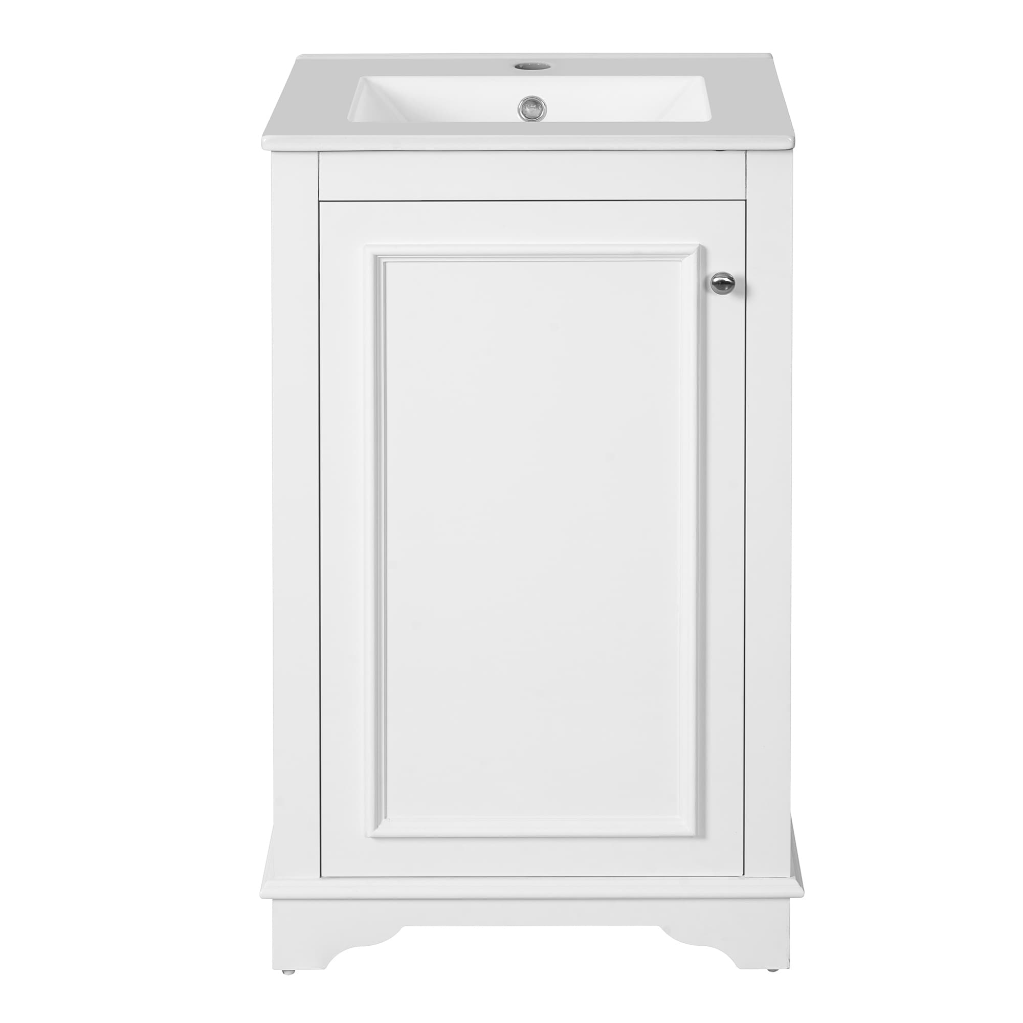 20" Modern Style Freestanding Single Bathroom Vanity with Ceramic Sink