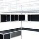 preview thumbnail 5 of 7, Metal Full Size Loft Bed with Bookcase, Desk and Cabinet