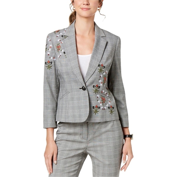 Nine West Womens Embroidered One Button Blazer Jacket. Opens flyout.