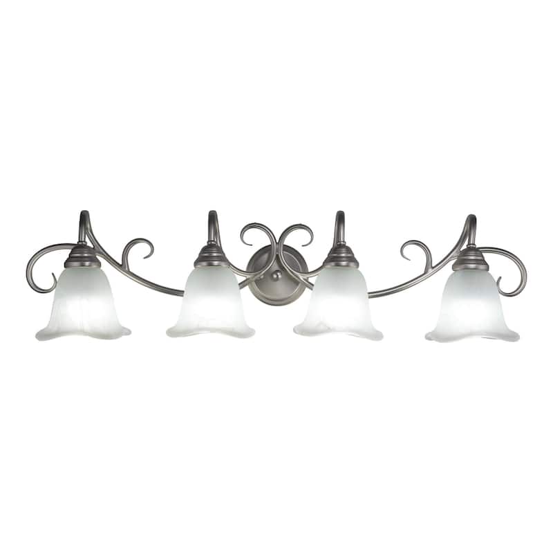 Vaxcel Lighting Bella 4 Light Bathroom Vanity Light - 37.5 Inches Wide - Brushed Nickel