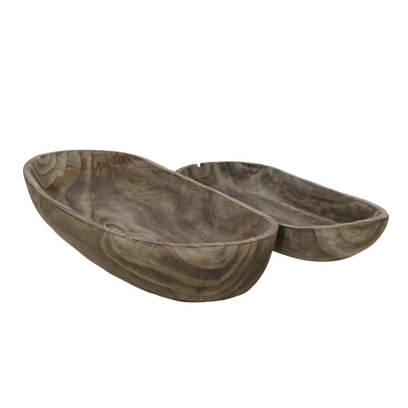 Sagebrook Home Coastal Decorative Wooden Plates