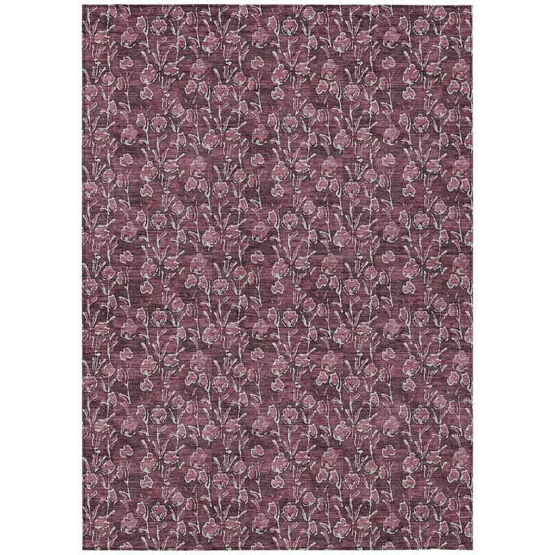 HomeRoots Floral Transitional Rectangle Outdoor Rug