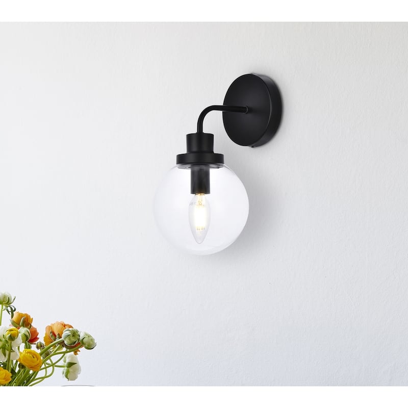 Hudson Clear Glass 1-light Bath Sconce