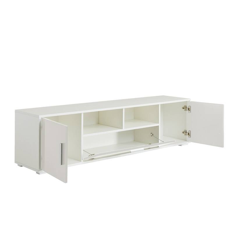 TV Stand for TVs Up to 65+,LED TV Stand for Living Room,TV Console Cabinet with Shelves