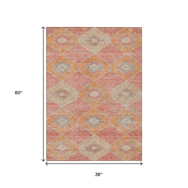 HomeRoots Aztec Transitional Rectangle Outdoor Rug