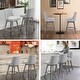preview thumbnail 19 of 24, HOMYKA Tufted Swivel Bar Stool with Wood Grain Chair Legs Set of 2