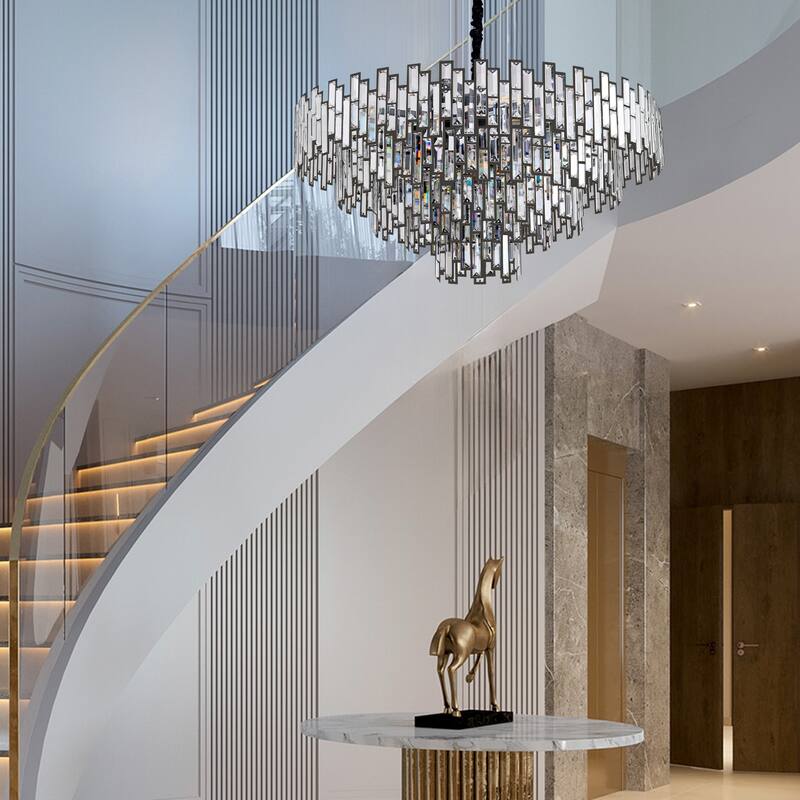 KAYLA 24in Chandelier 10-Light Crystal Chandelier