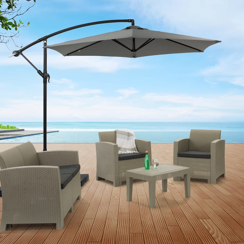 CorLiving 9ft Tilting Cantilever Patio Umbrella
