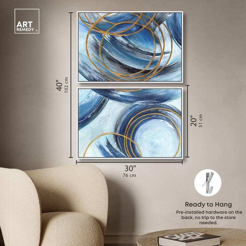 Golden Riviera Canvas Set of 2 by Art Remedy