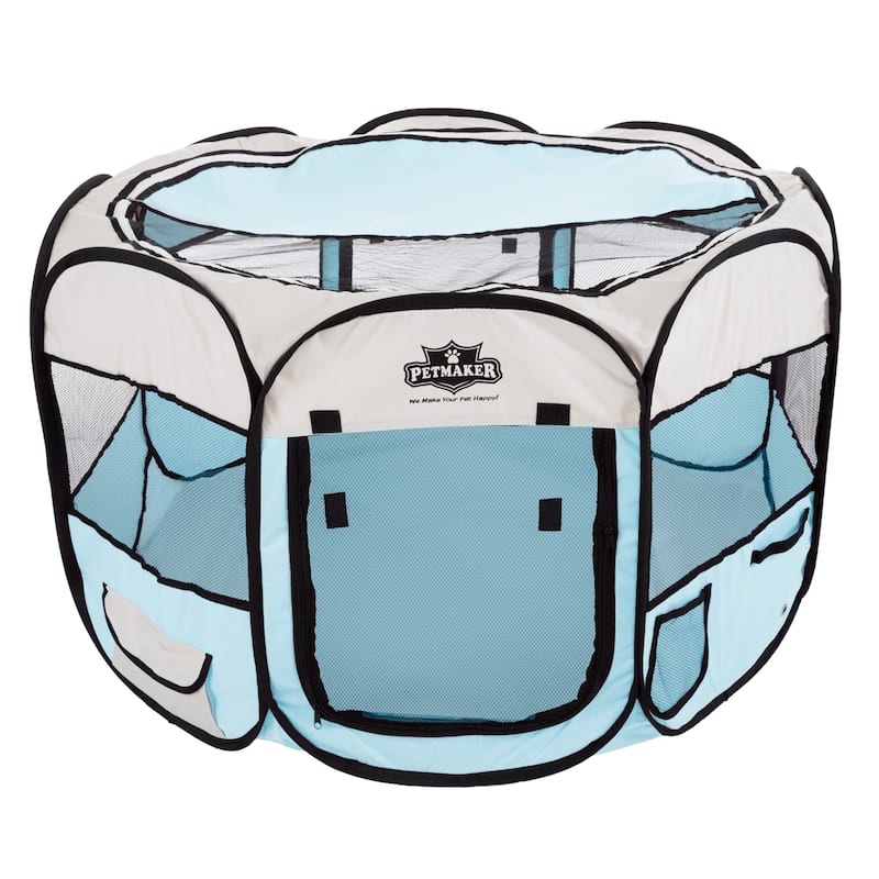 Petmaker Portable Pet Playpen - Pop-Up Dog Kennel with Carry Bag