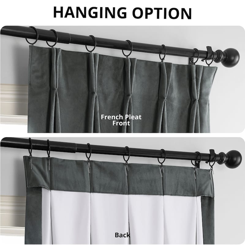 Exclusive Fabrics Signature Pleated Blackout Velvet Curtain (1 Panel)