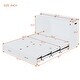 preview thumbnail 3 of 11, Queen Storage Bed Pulley Structure Murphy Bed Wall Platform Bed, White