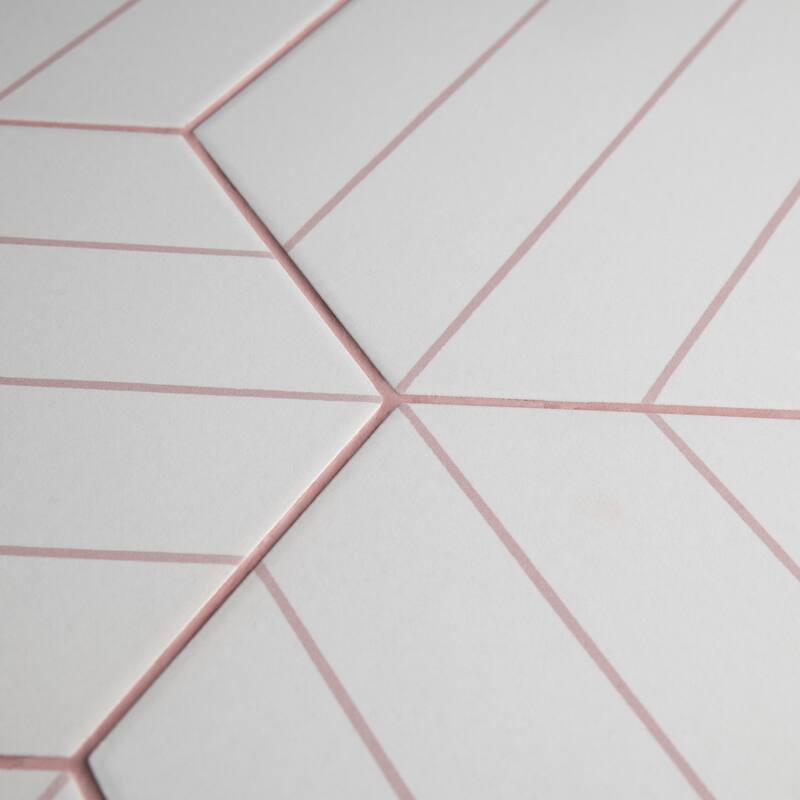 Merola Tile Porto Savona Hex Rose 8-5/8" x 9-7/8" Porcelain Floor and Wall Tile