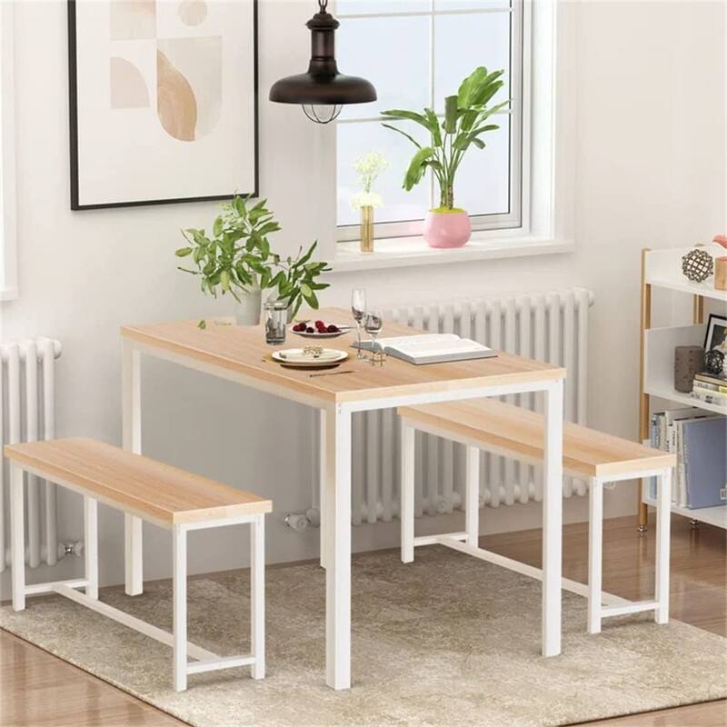 4 - Person Dining Set with Bench and Rectangle Table