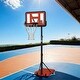 preview thumbnail 3 of 24, Portable Adjustable Height Basketball Hoop with 44" Backboard, Wheels