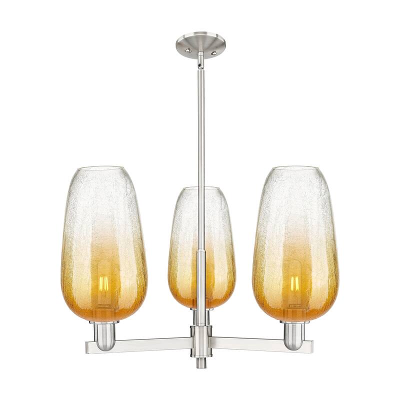 Innovations Lighting Downtown Urban - Brookhaven Flute - 3 Light 18" Stem Hung Chandelier